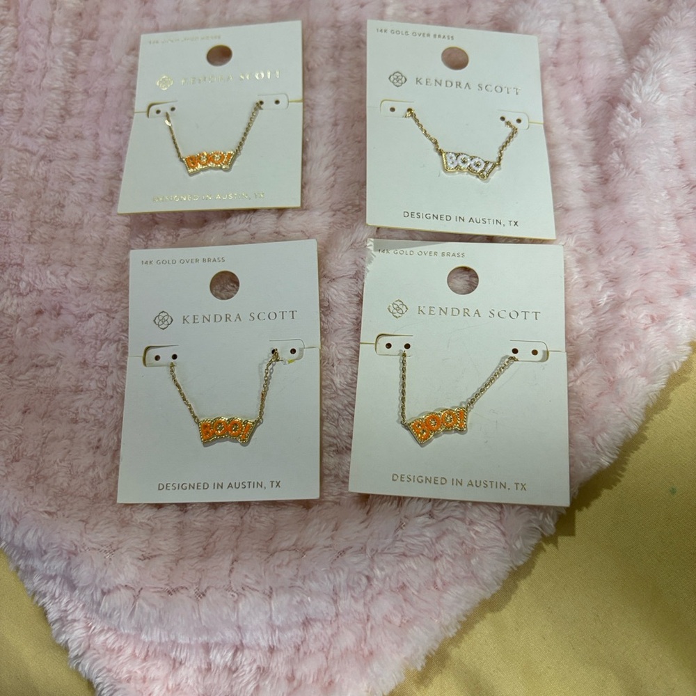 Kendra Scott Gold and Orange Halloween Necklace